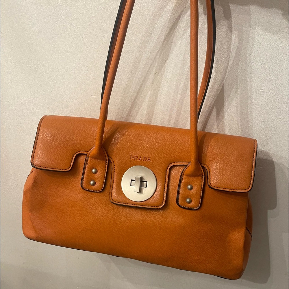 Vintage orange Prada purse